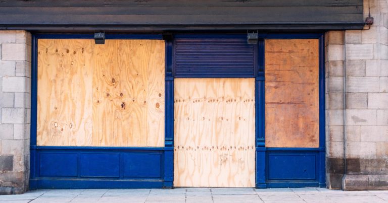 Emergency boarding up in Woolwich